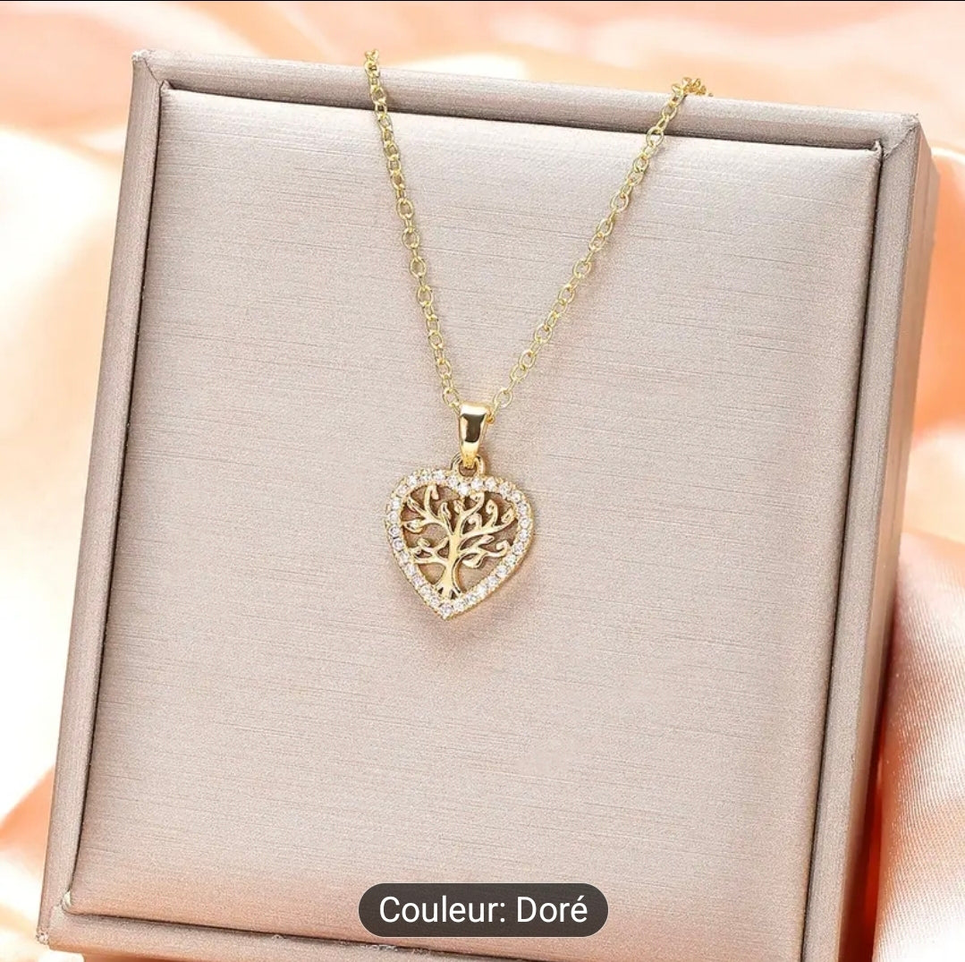 Collier ( Arbre de Vie, coeur )