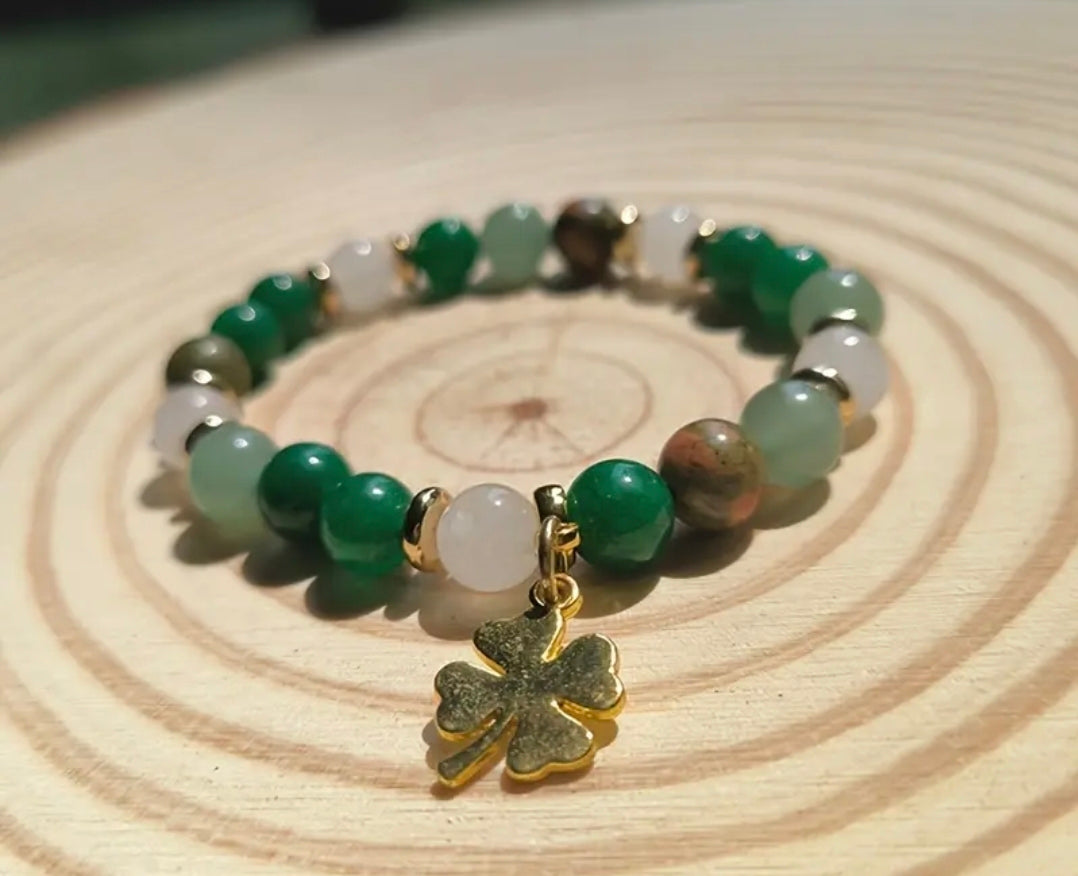 Bracelet en pierre naturelle ( Aventurine / Chrysocolle )