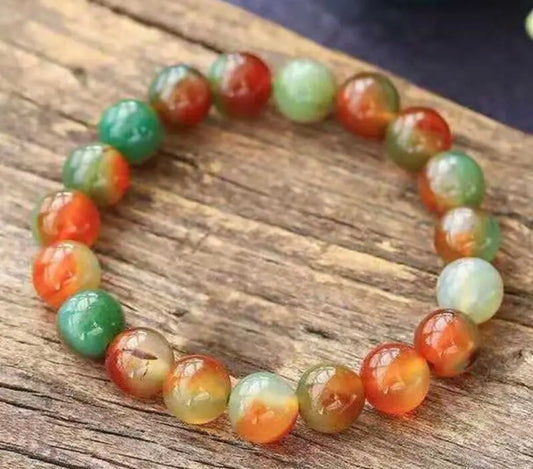 Bracelet en pierre naturelle ( Agate Paon )