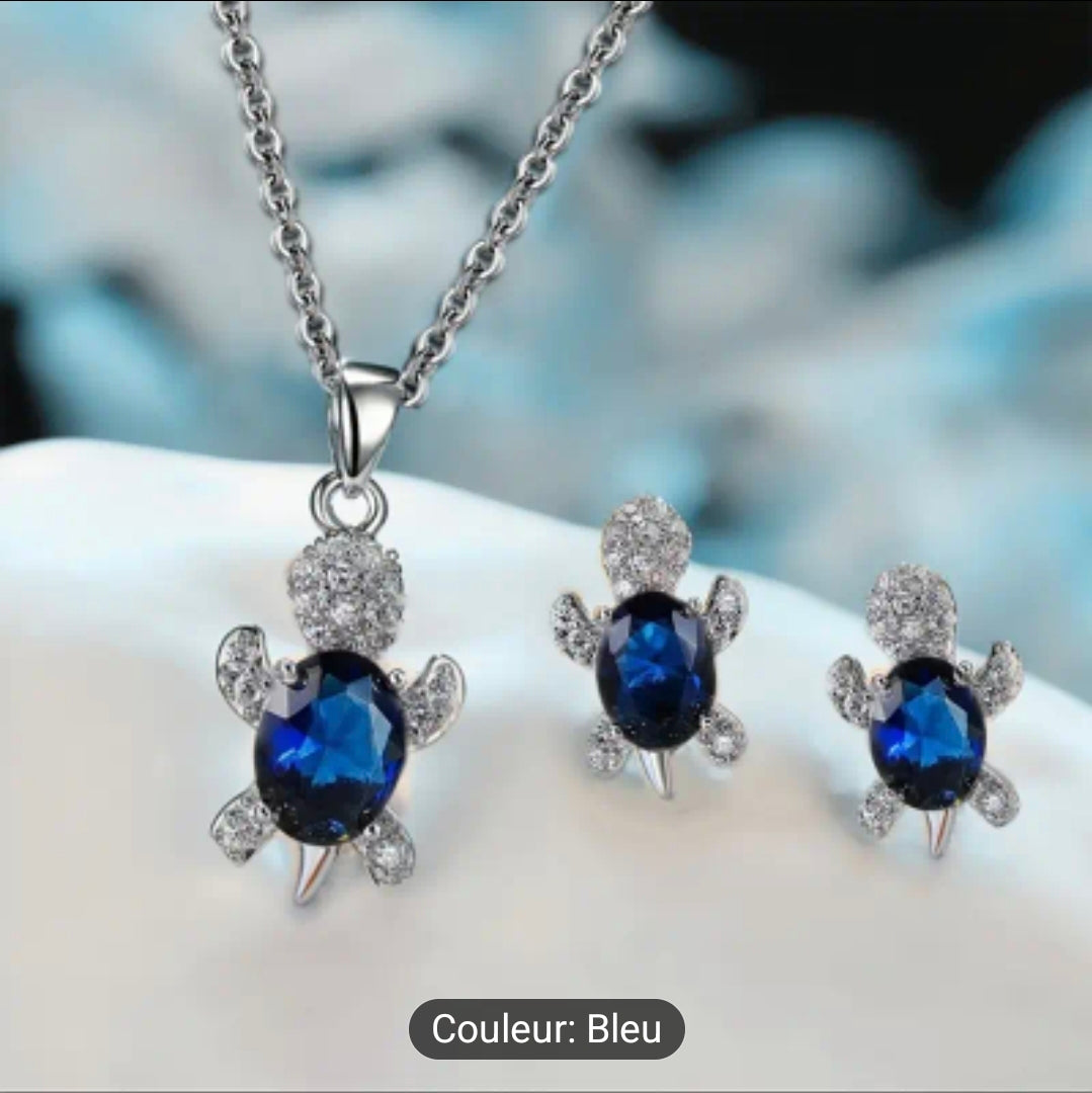 Collier ( Tortue / avec boucles d'oreilles )