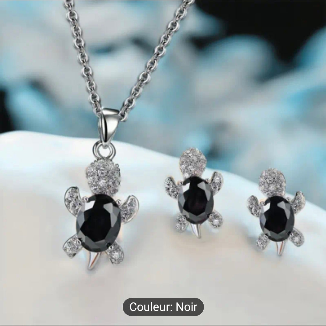 Collier ( Tortue / avec boucles d'oreilles )