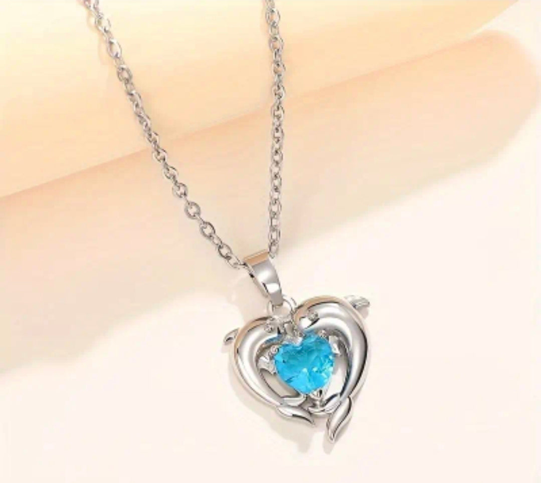 Collier ( Dauphin et cœur )