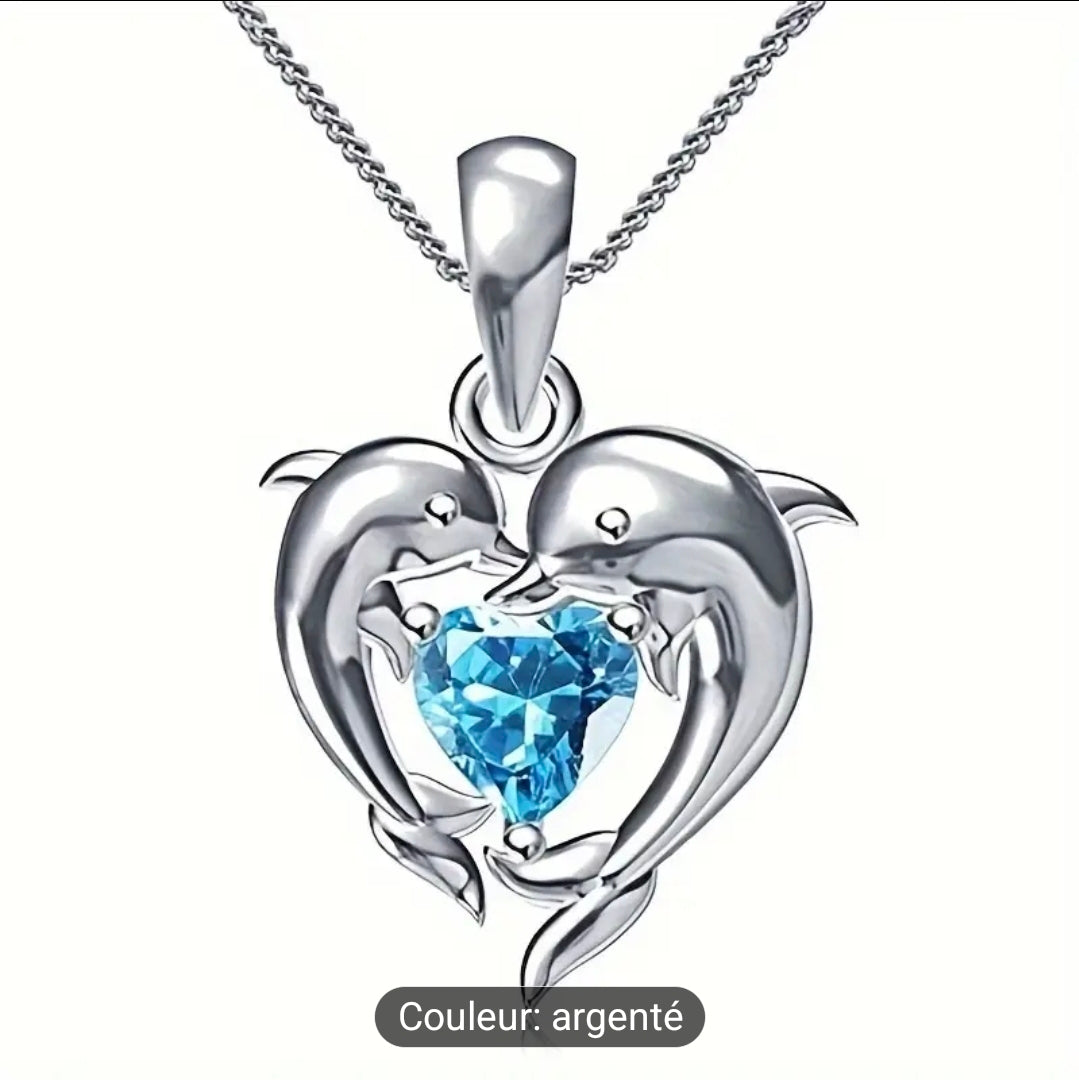 Collier ( Dauphin et cœur )