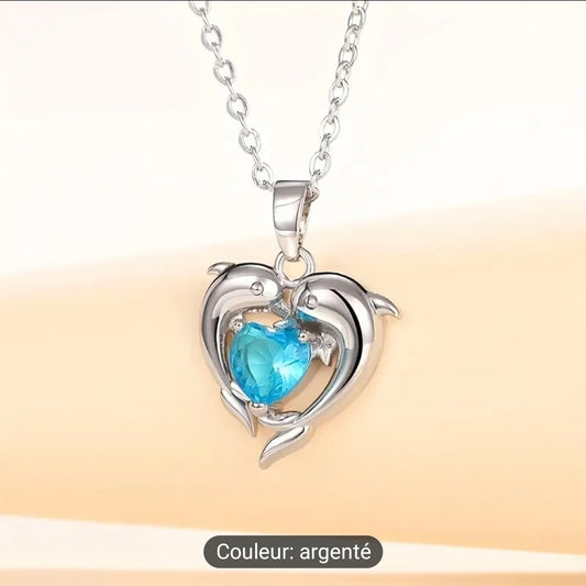 Collier ( Dauphin et cœur )