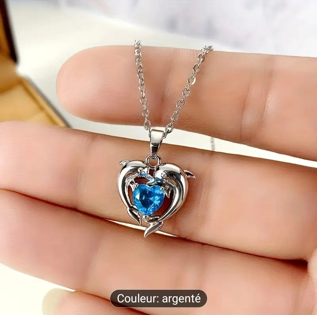 Collier ( Dauphin et cœur )