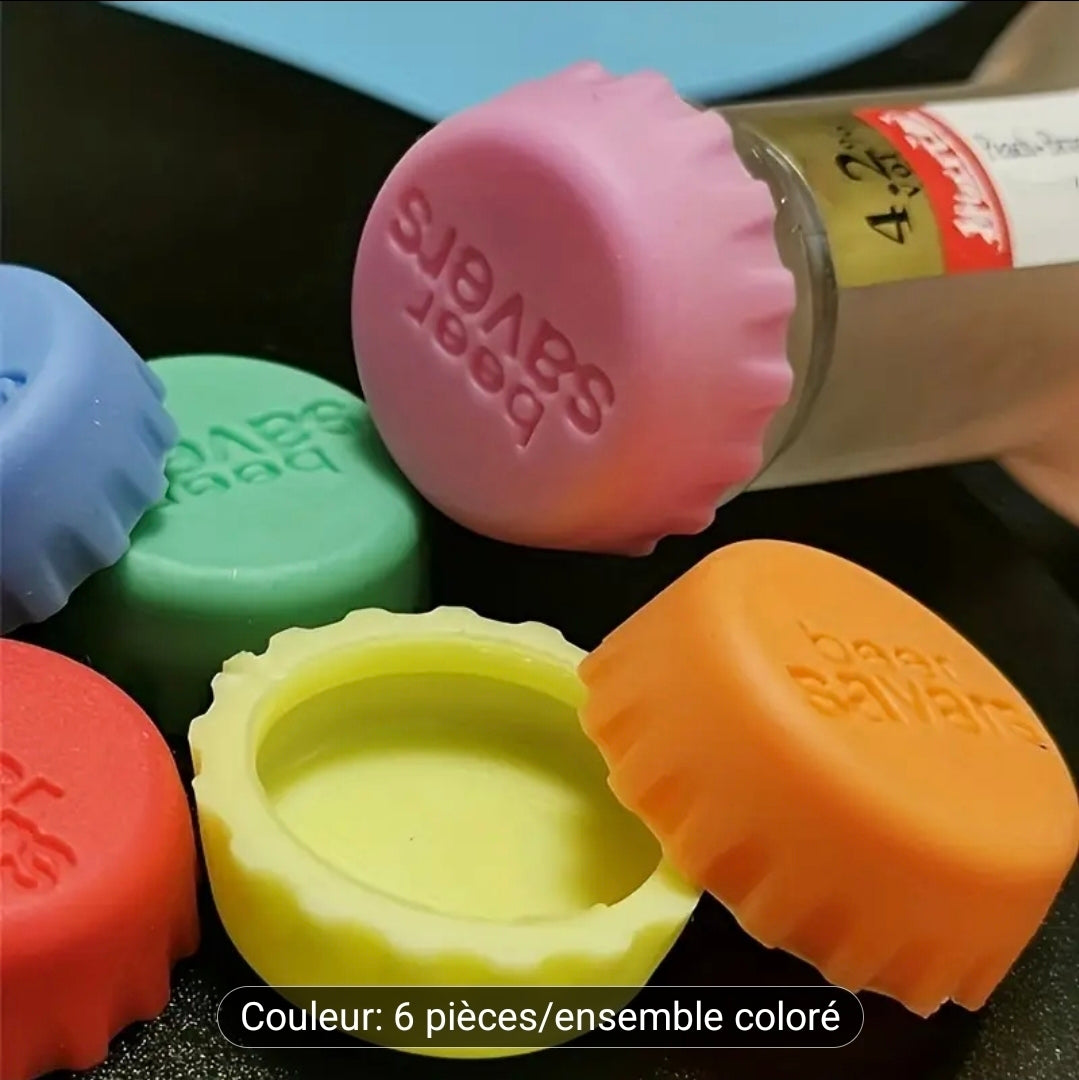 Bouchons ( silicone réutilisable ) 6 pièces