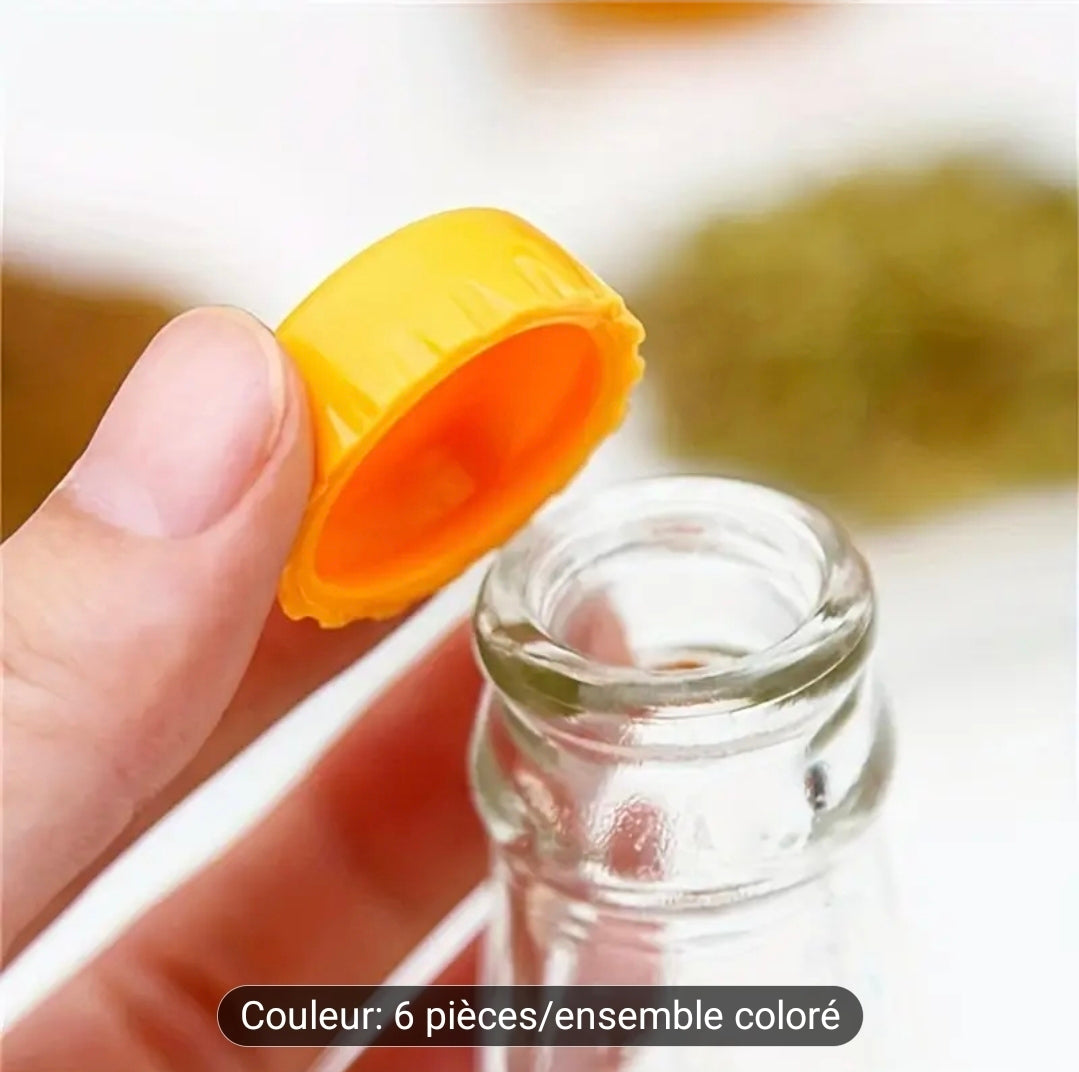 Bouchons ( silicone réutilisable ) 6 pièces