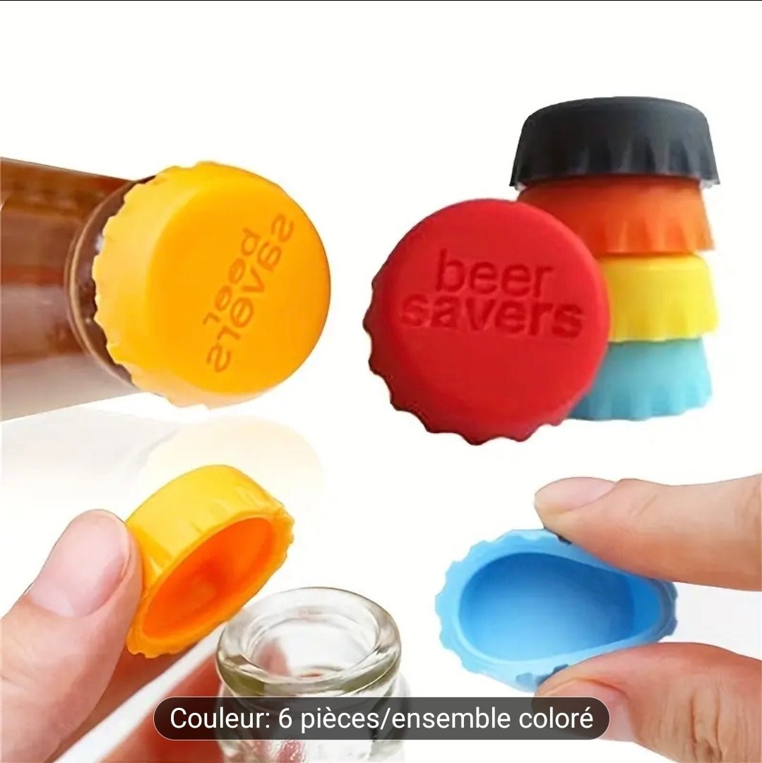 Bouchons ( silicone réutilisable ) 6 pièces