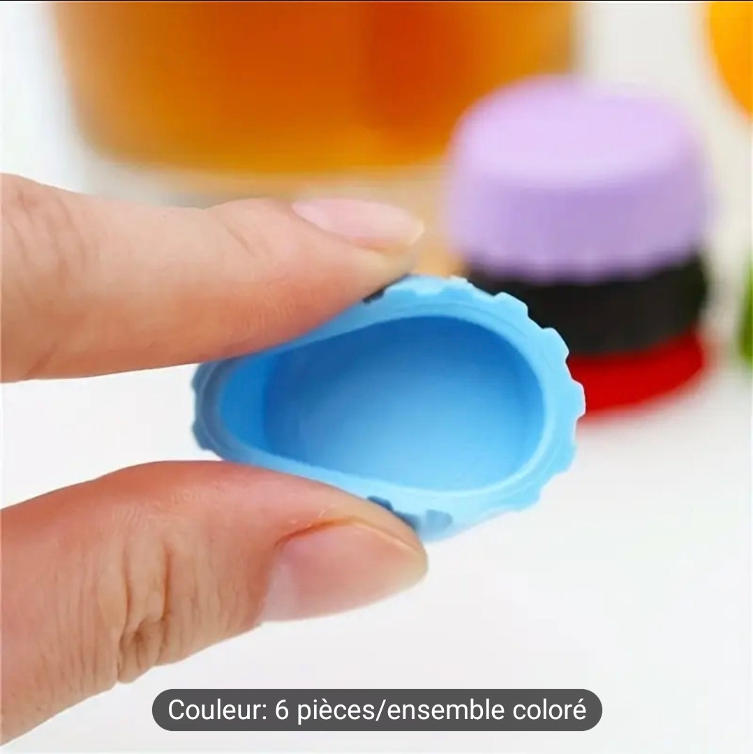 Bouchons ( silicone réutilisable ) 6 pièces