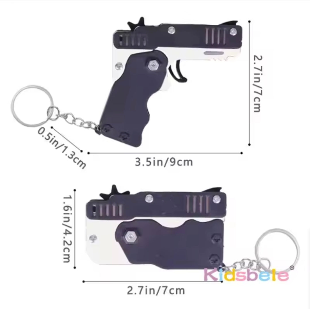 Porte-clefs ( pistolet lanceur d'élastique )