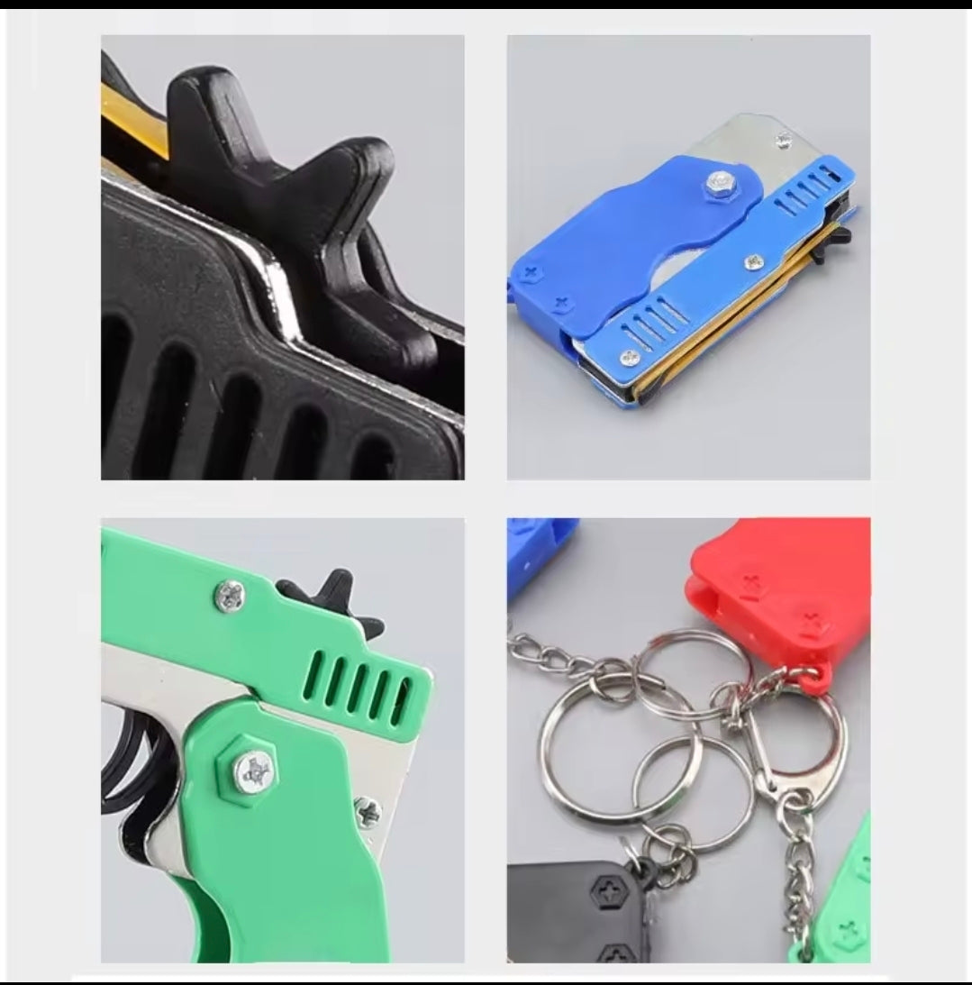 Porte-clefs ( pistolet lanceur d'élastique )