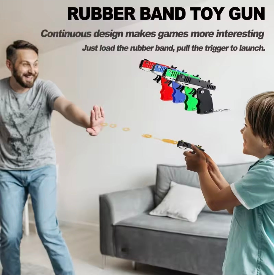 Porte-clefs ( pistolet lanceur d'élastique )