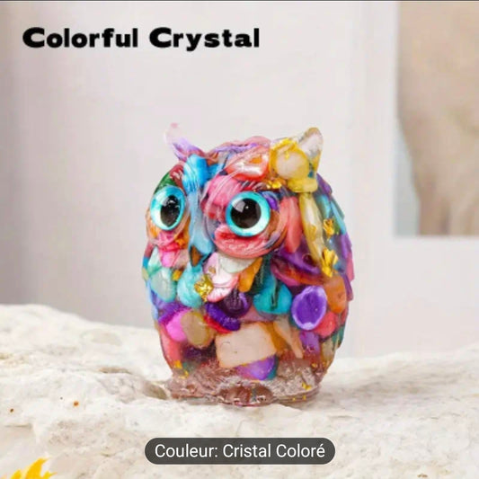 Hiboux ( Résine Epoxy / pierre naturelle )