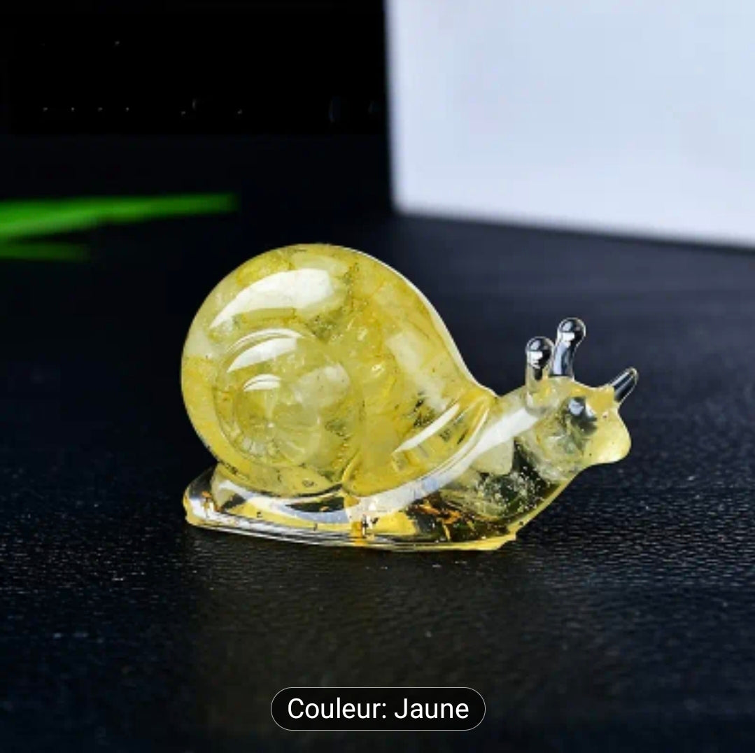 Escargot ( Résine Epoxy / pierre naturelle )