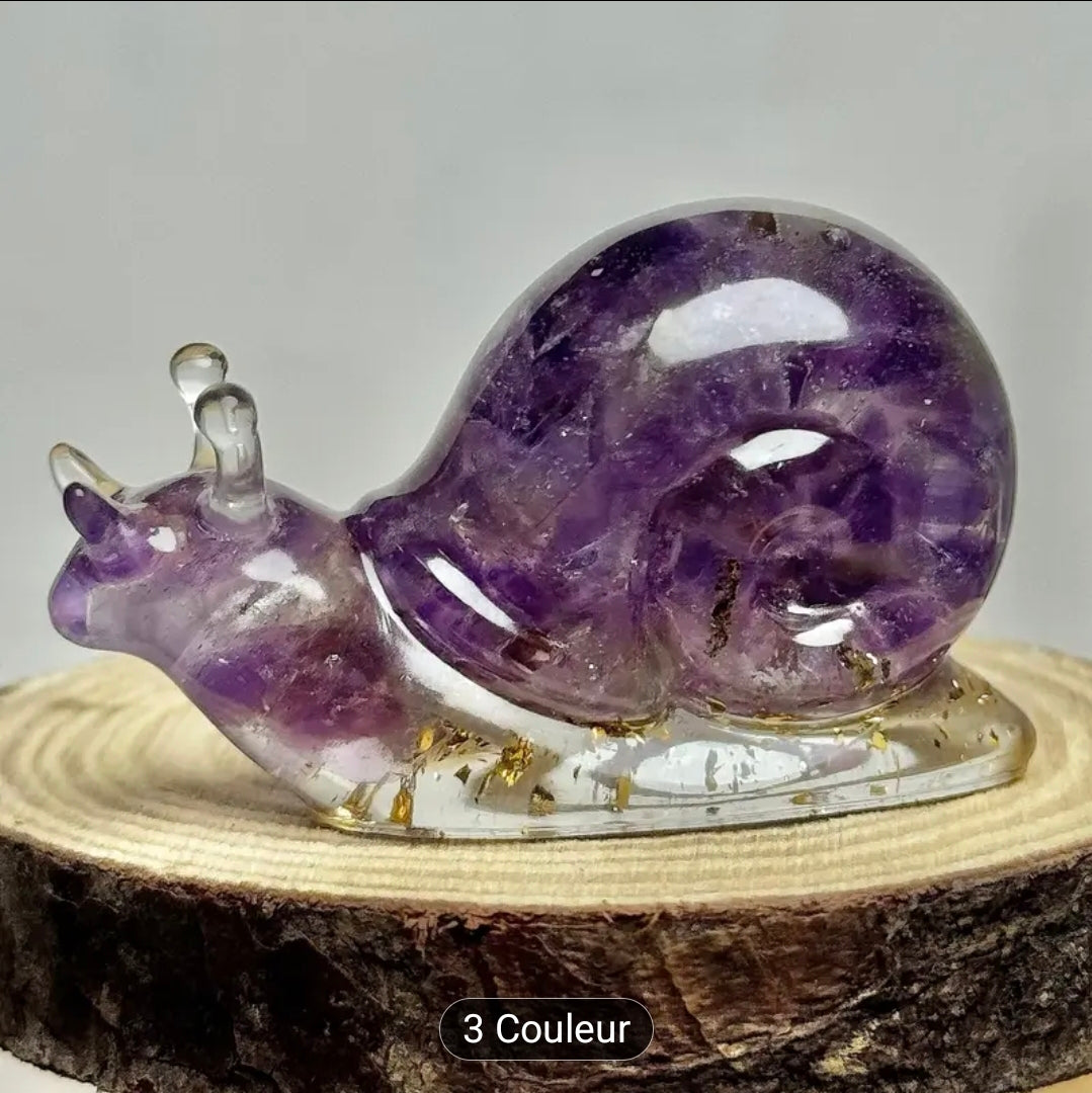 Escargot ( Résine Epoxy / pierre naturelle )