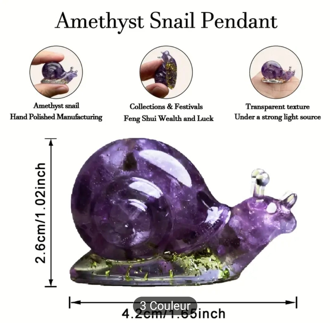 Escargot ( Résine Epoxy / pierre naturelle )