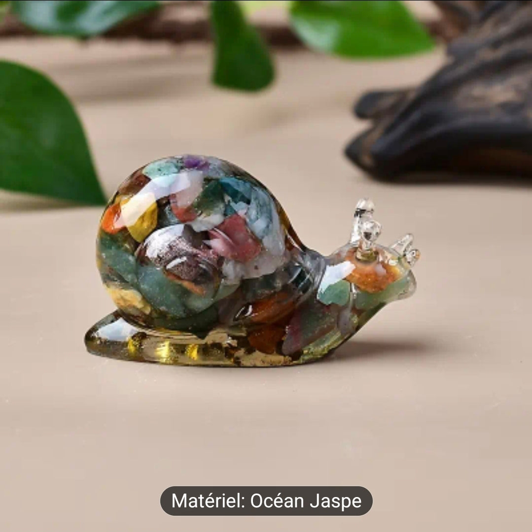 Escargot ( Résine Epoxy / pierre naturelle )