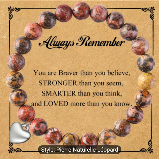 Bracelet en pierre naturelle ( jaspe léopard )