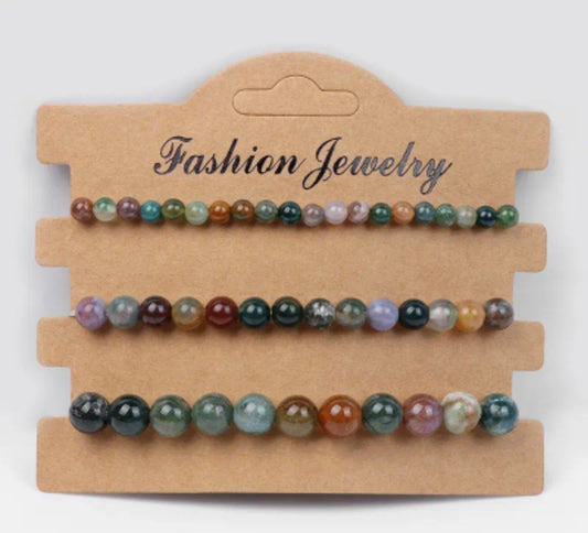 Bracelet en pierre naturelle ( Agate Indienne )