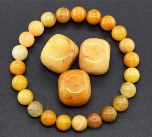 Bracelet en pierre naturelle ( Agate Jaune )
