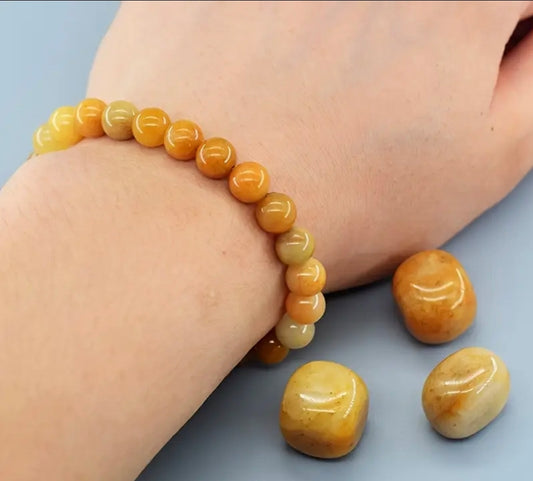 Bracelet en pierre naturelle ( Agate Jaune )