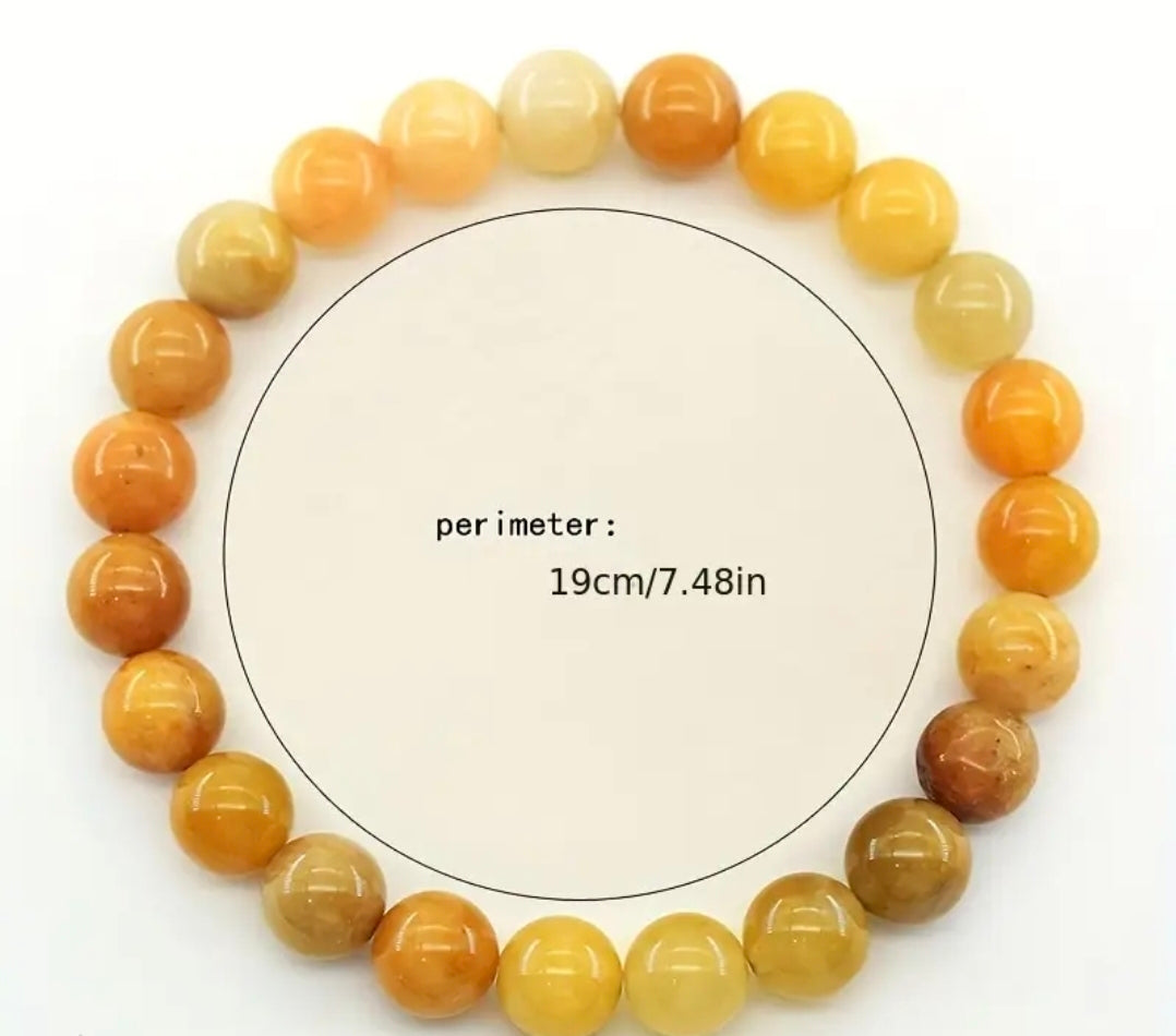 Bracelet en pierre naturelle ( Agate Jaune )