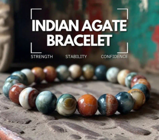 Bracelet en pierre naturelle ( Agate Indienne )