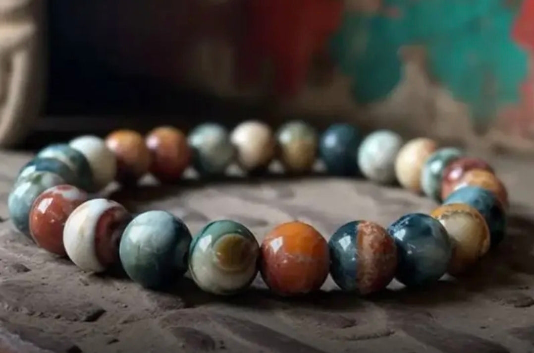 Bracelet en pierre naturelle ( Agate Indienne )