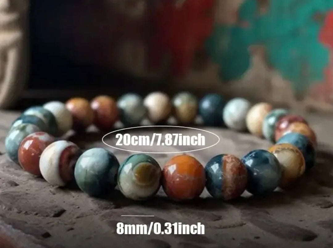 Bracelet en pierre naturelle ( Agate Indienne )