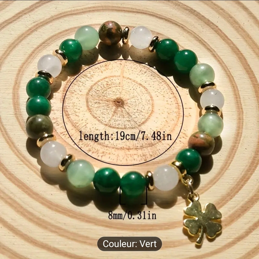 Bracelet en pierre naturelle ( Aventurine / Chrysocolle )