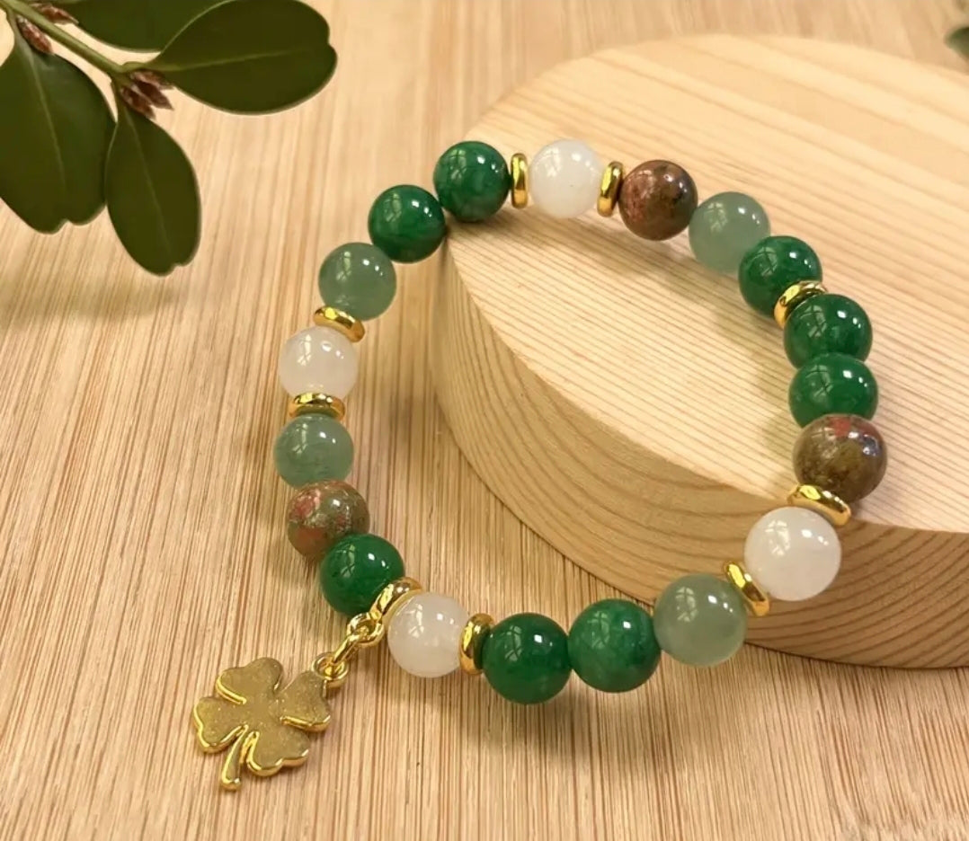 Bracelet en pierre naturelle ( Aventurine / Chrysocolle )