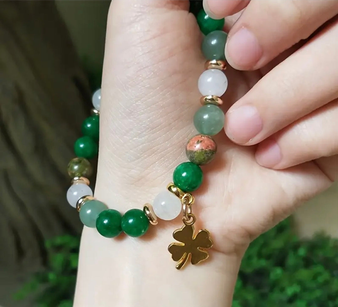 Bracelet en pierre naturelle ( Aventurine / Chrysocolle )