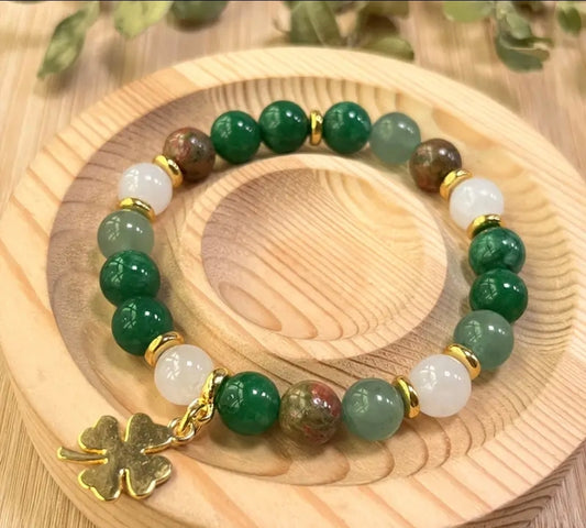 Bracelet en pierre naturelle ( Aventurine / Chrysocolle )