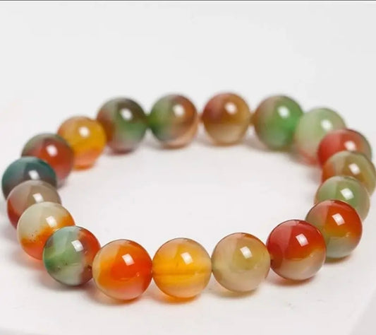 Bracelet en pierre naturelle ( Agate Paon )