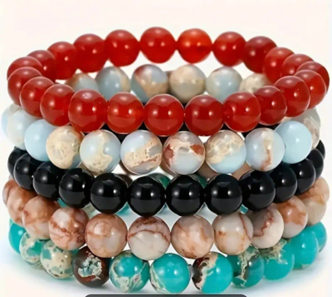 Bracelet en pierre naturelle ( lot de 5 bracelets )