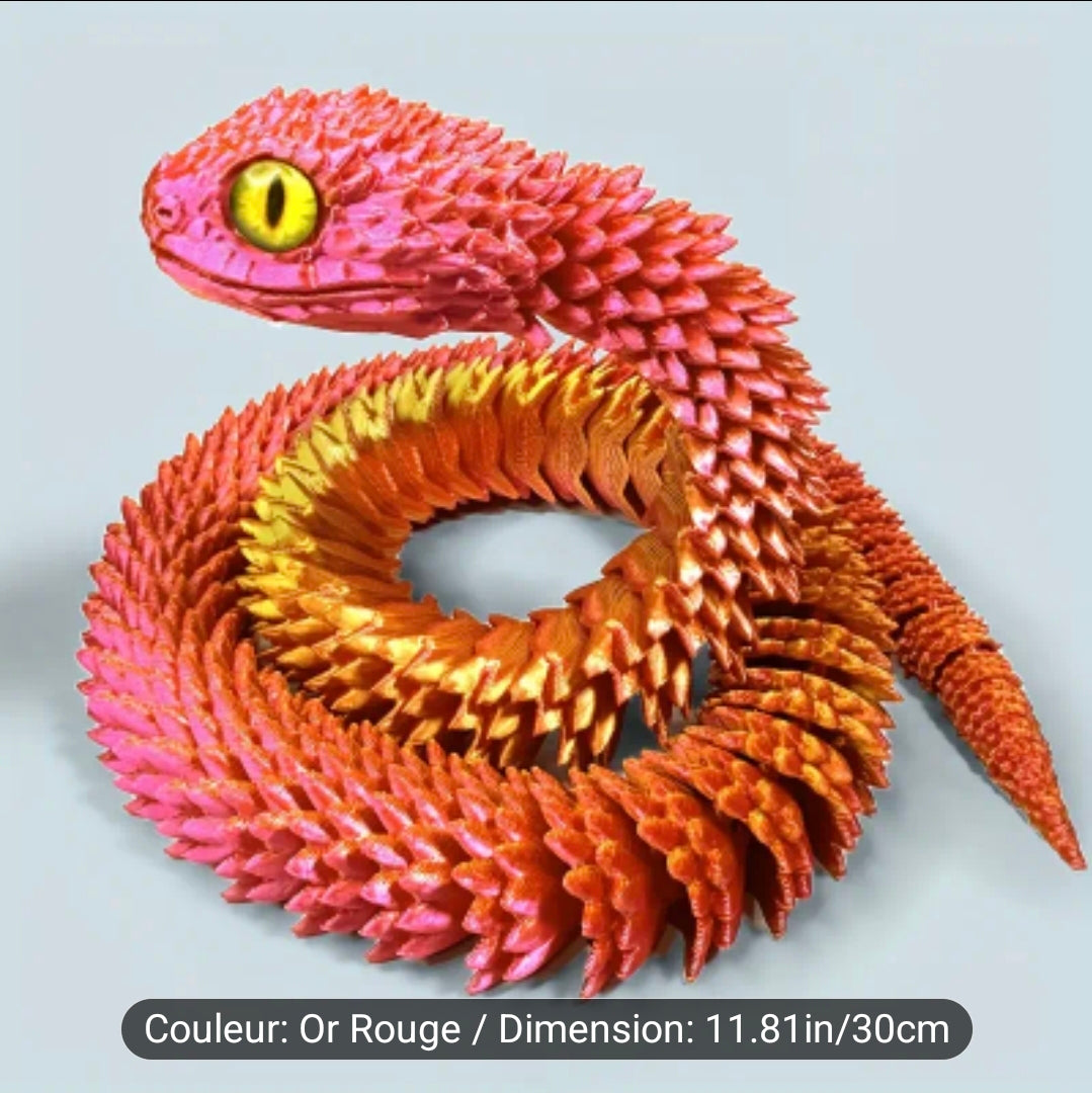 Impression 3D ( serpent ) 30 cm